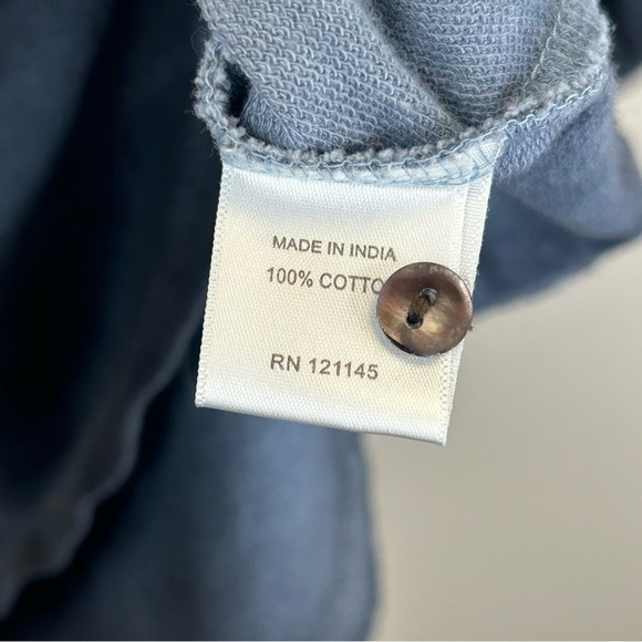 Casual Studio Cotton Dark Blue Long Sleeve Henley Shirt size Womens L casual - Picture 7 of 11